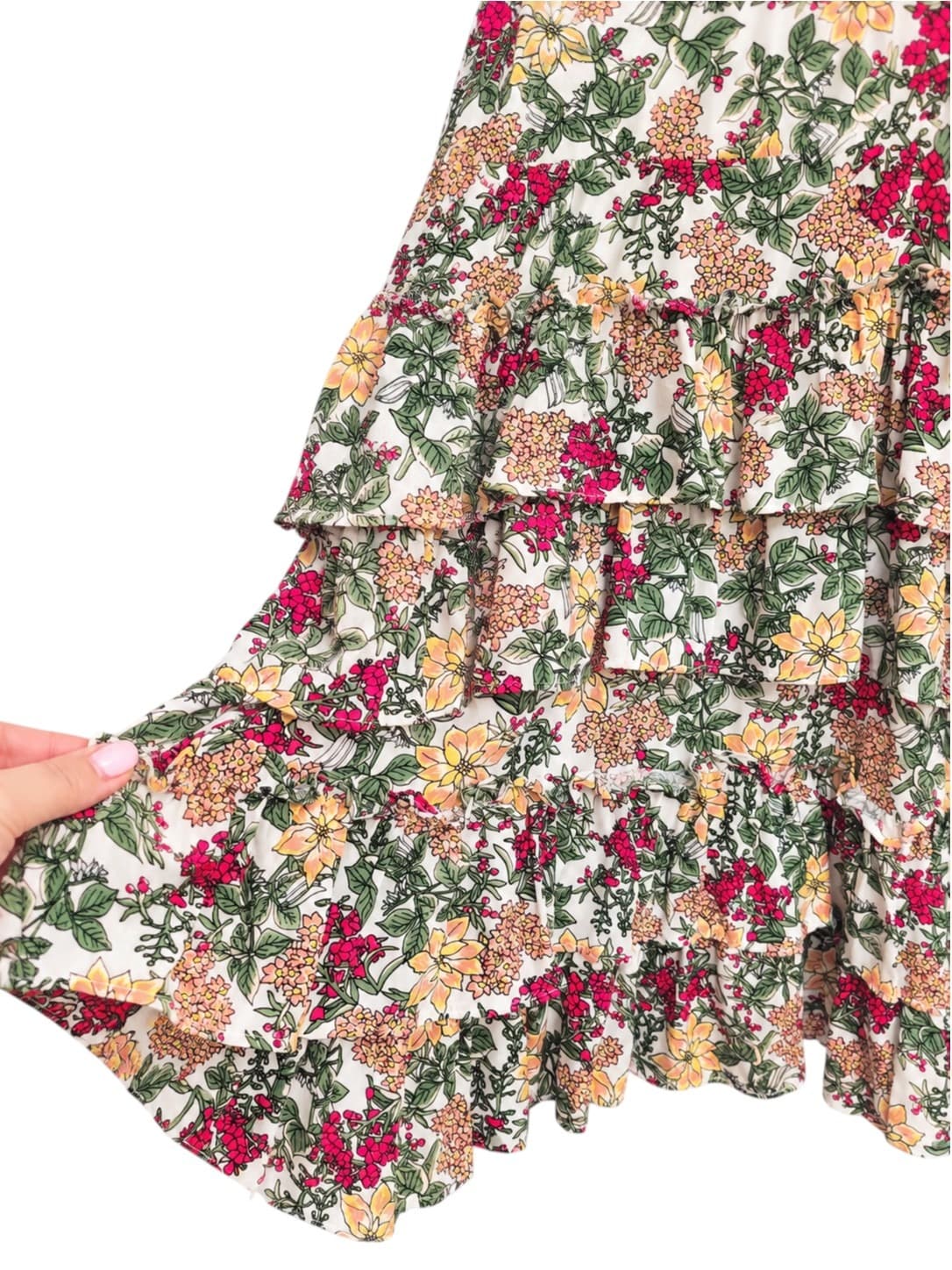 ATMOS&HERE Marcella Floral Tiered Frill Mini Dress BNWT Size 12 — photo 3 of 8