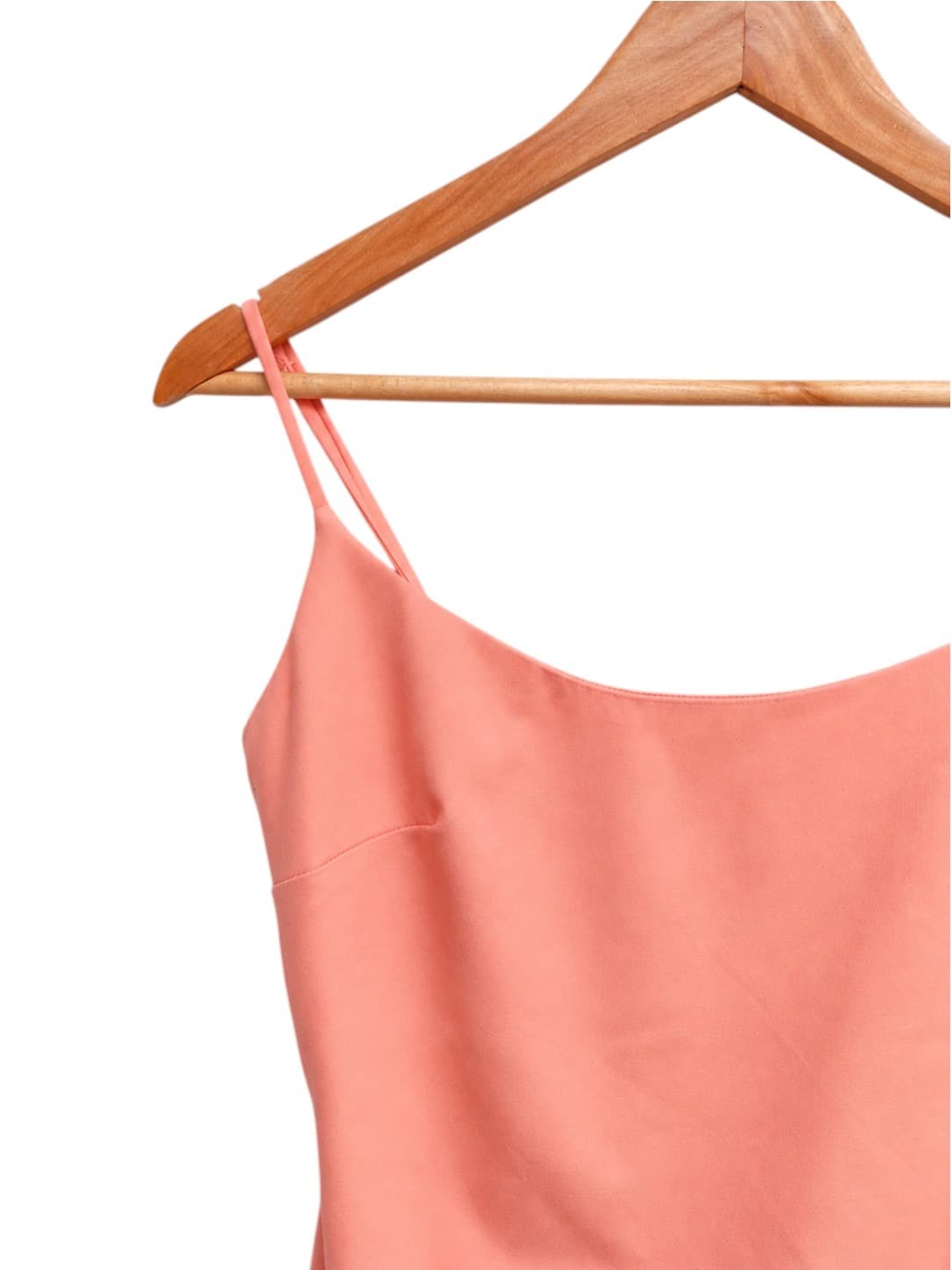 Atmos & Here Womens Midi Dress Size 8 Coral Pink Spaghetti Strap A Line — photo 2 of 6
