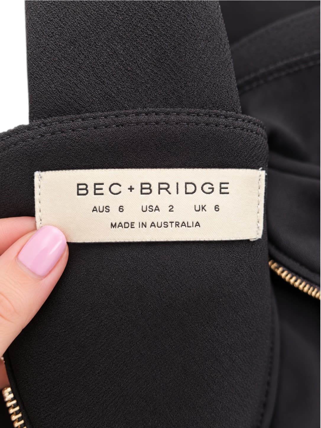 BEC + BRIDGE Womens Midi Dress Size 6 Black Cut Out Ruched Bodycon Formal — photo 5 of 6