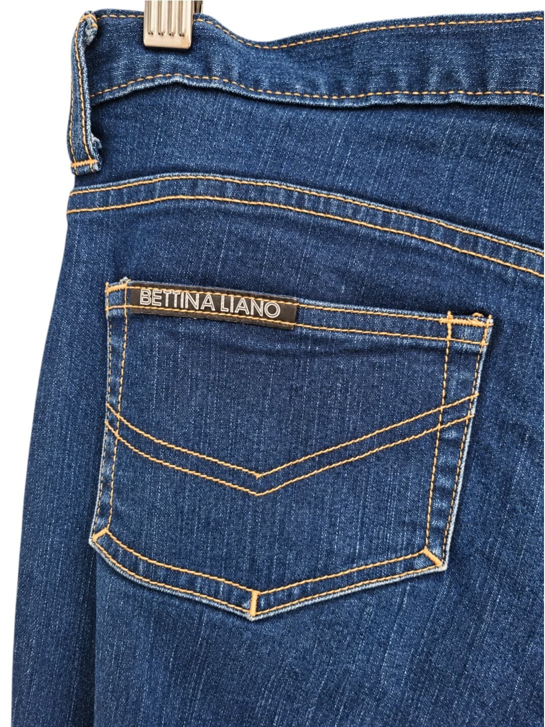 BETTINA LIANO Dark Blue Stretch Denim Slim Straight Jeans W32 Made in Italy — photo 1 of 8