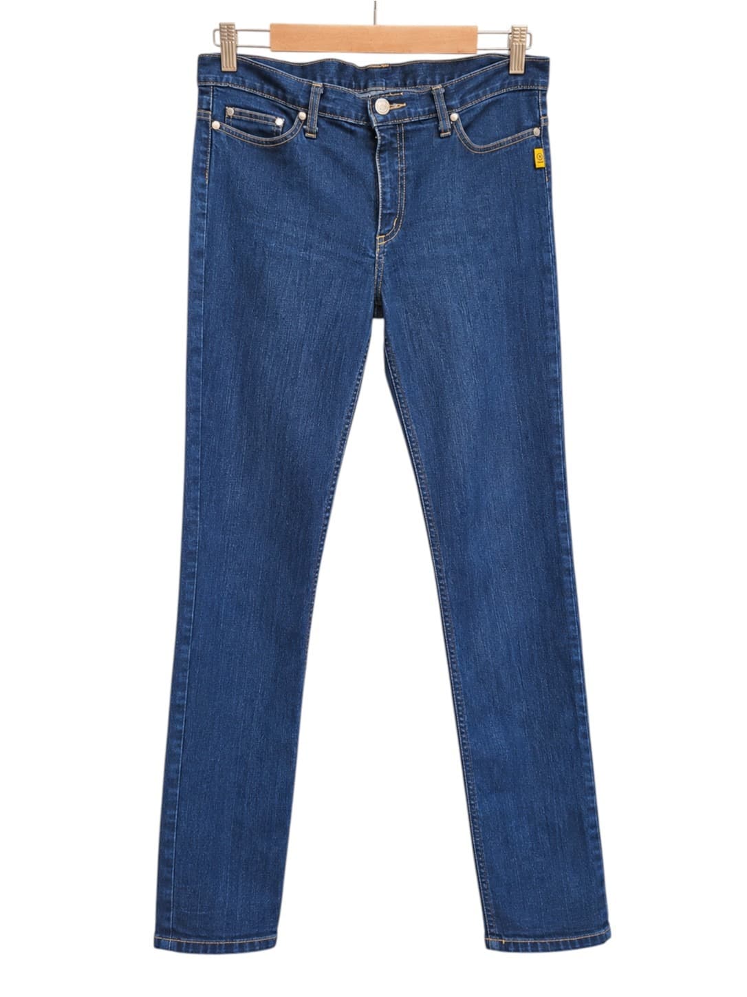 BETTINA LIANO Dark Blue Stretch Denim Slim Straight Jeans W32 Made in Italy — photo 2 of 8
