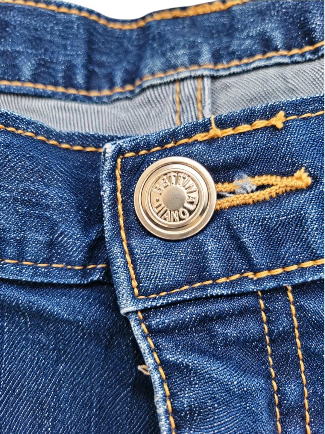 BETTINA LIANO Dark Blue Stretch Denim Slim Straight Jeans W32 Made in Italy — photo 4 of 8