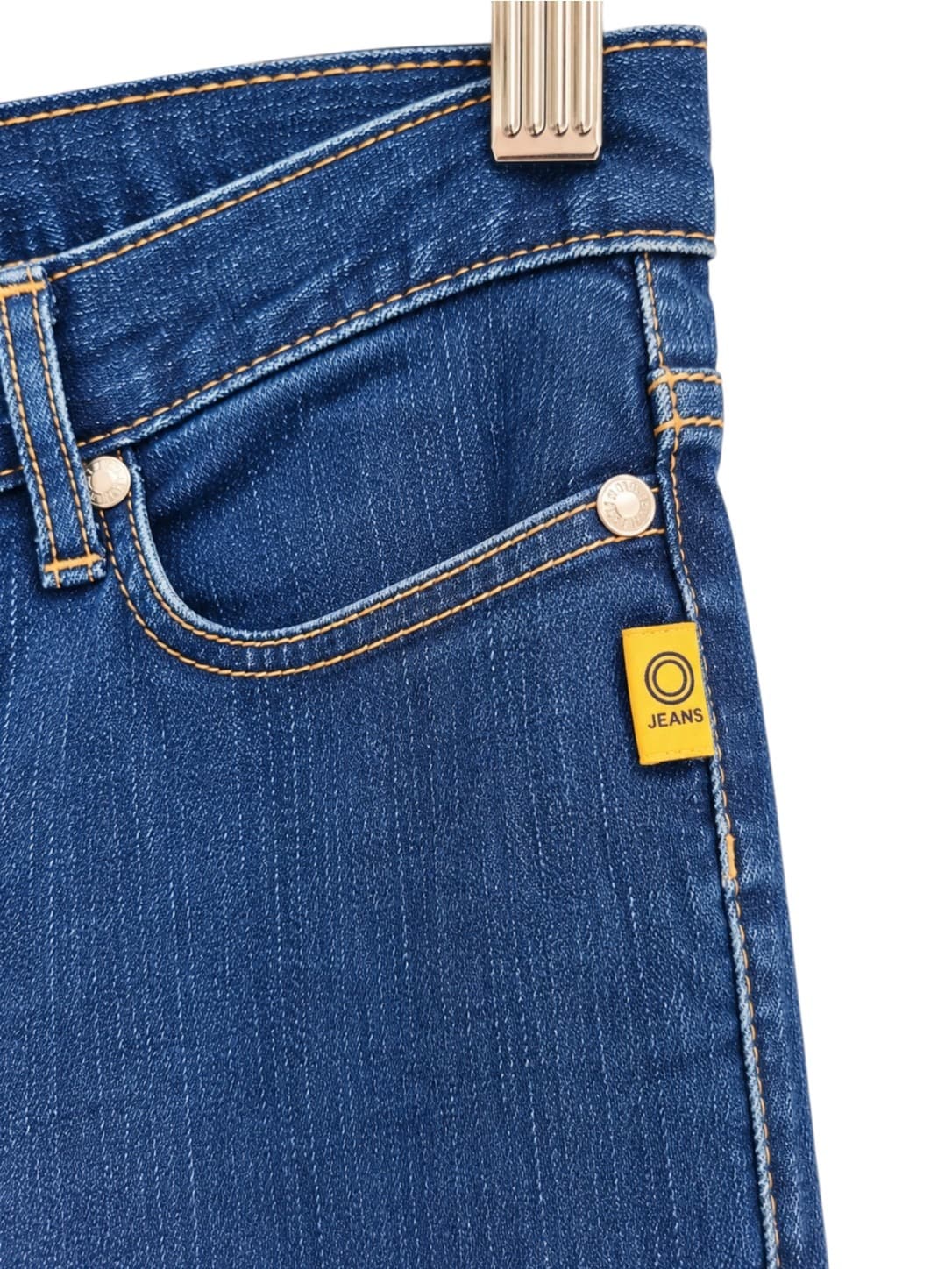 BETTINA LIANO Dark Blue Stretch Denim Slim Straight Jeans W32 Made in Italy — photo 5 of 8