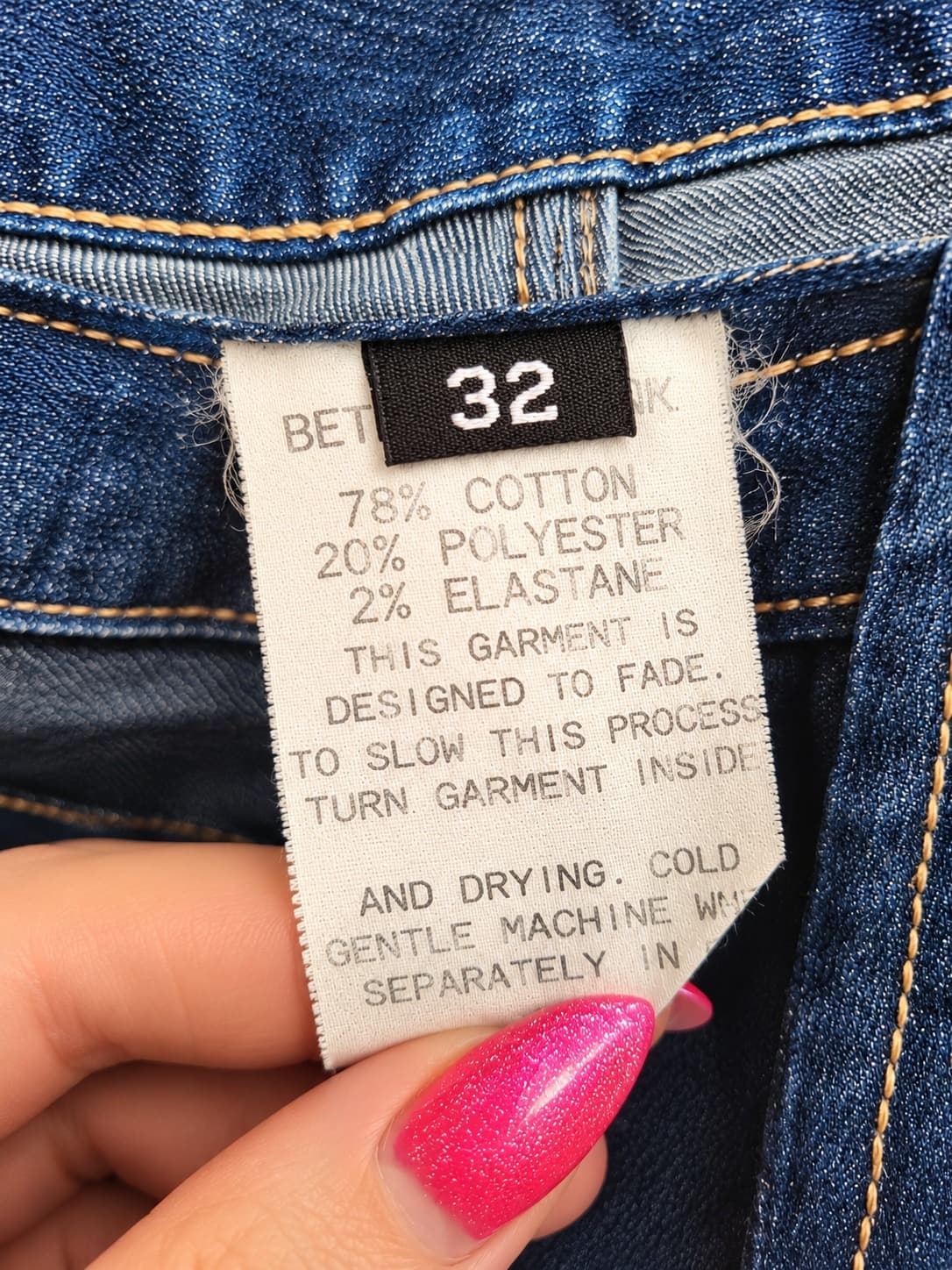 BETTINA LIANO Dark Blue Stretch Denim Slim Straight Jeans W32 Made in Italy — photo 8 of 8