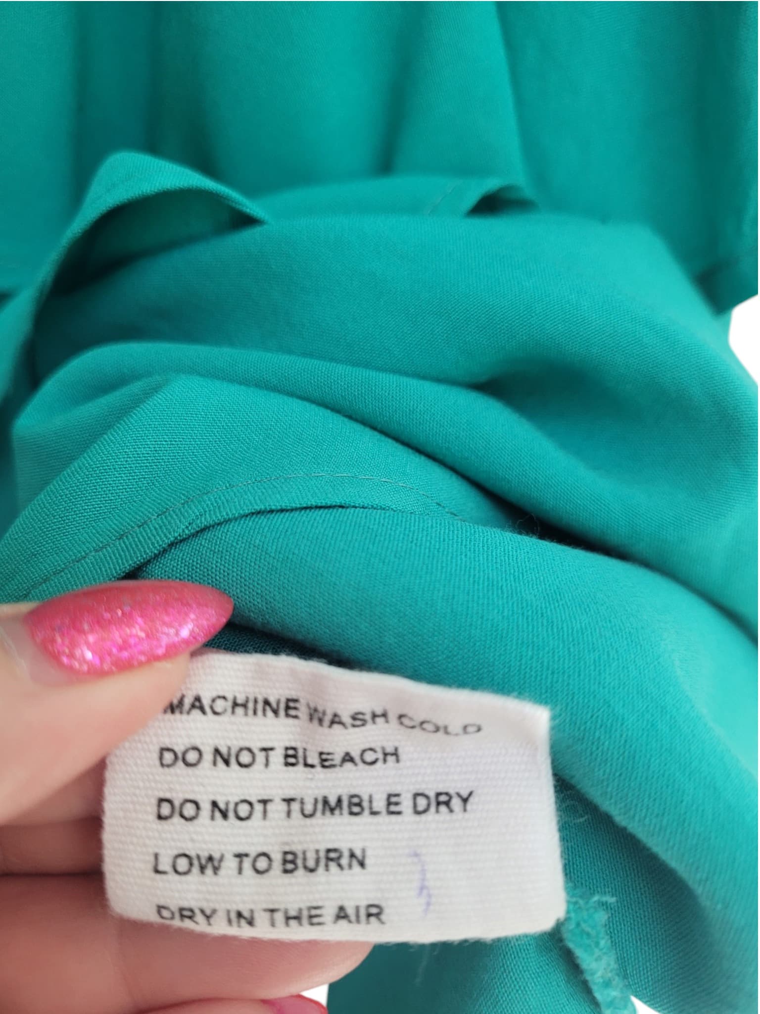 Boho Australia Tiered Ruffle Mini Dress Teal Green Women's Size M Rayon — photo 8 of 8