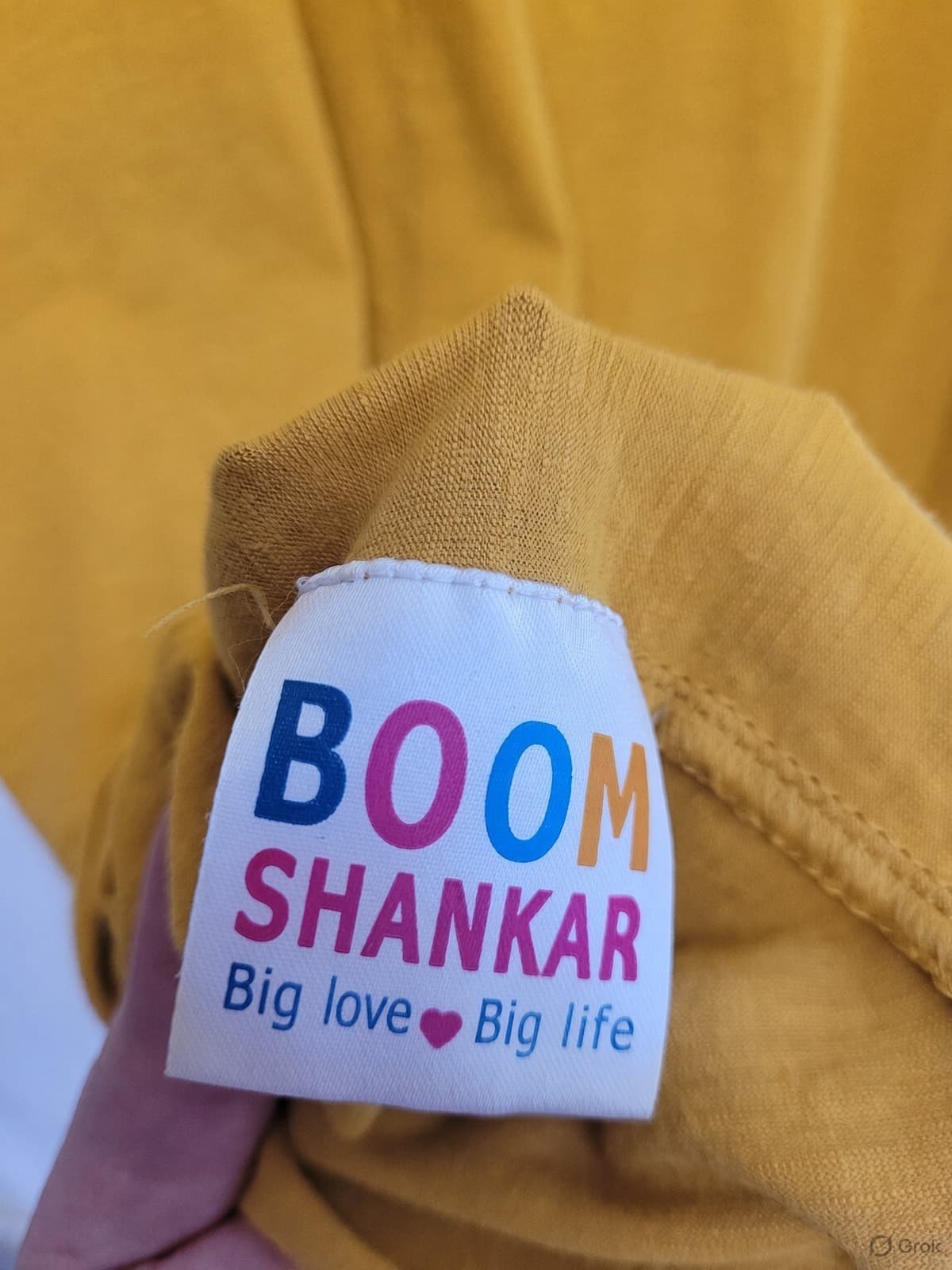 Boom Shankar Mustard Yellow Long Sleeve Wrap Dress Size 10 — photo 6 of 6