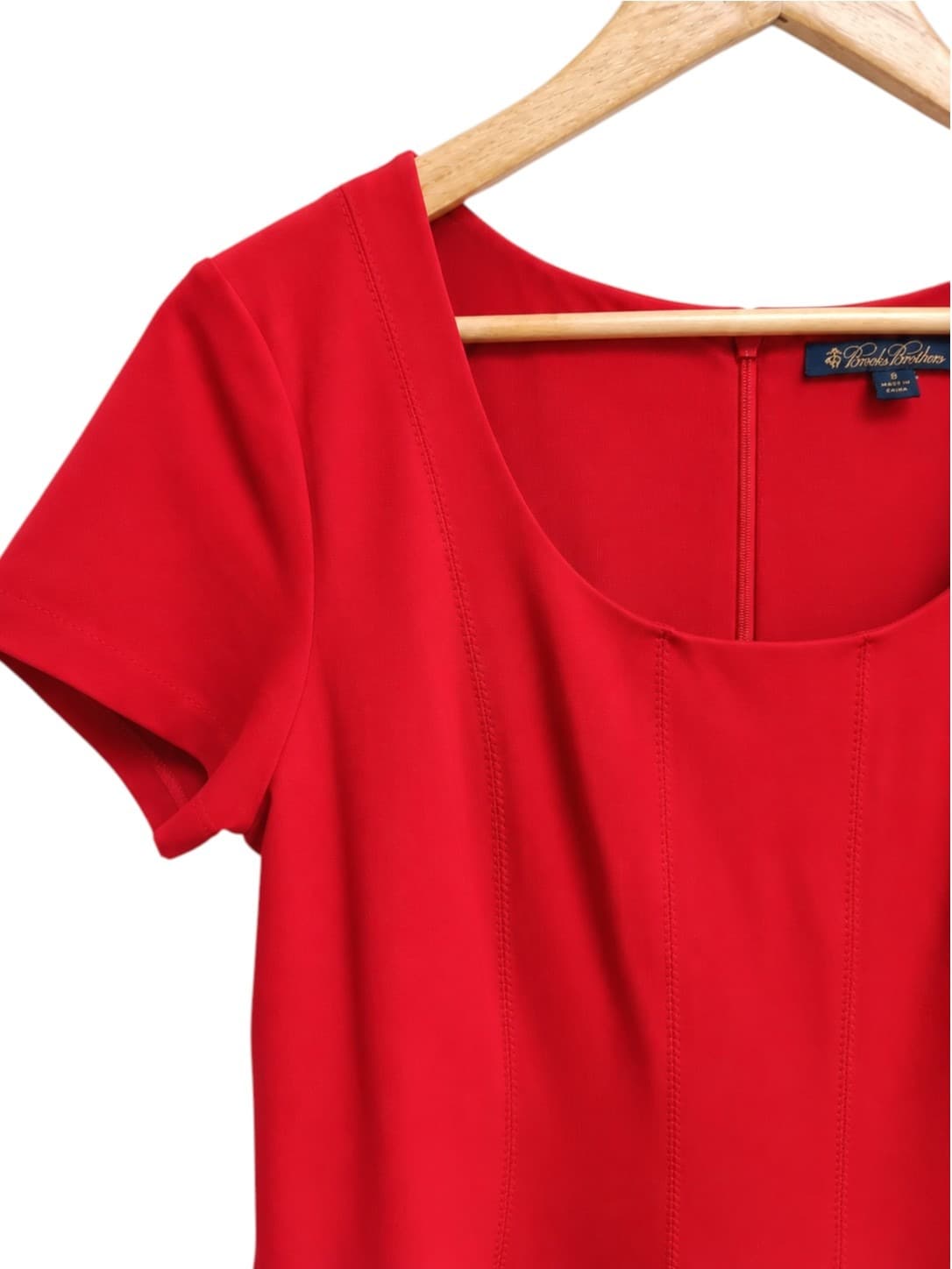 Brooks Brothers Womens Dress US 8 AU 12-14 Red Ponte Knit Sheath Short Sleeve — photo 1 of 6