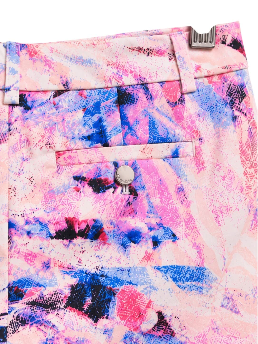 CALVIN KLEIN Pink Blue Abstract Print Tailored Shorts US 0 / AU 4 — photo 4 of 6