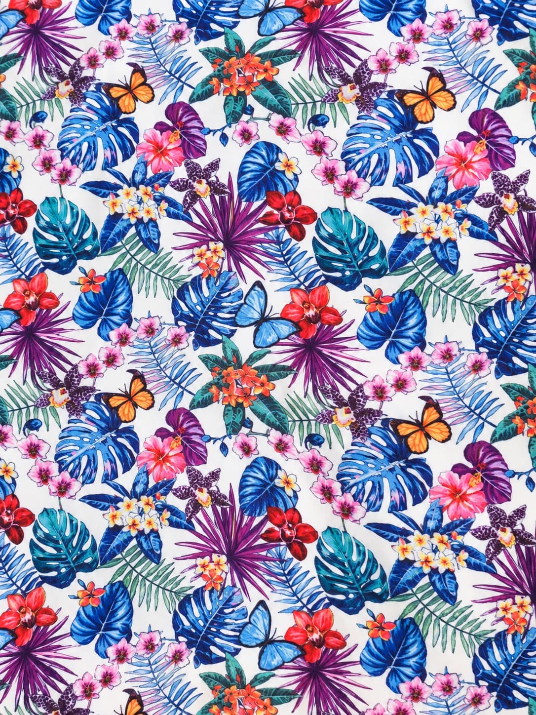 CAROLINE MORGAN Tropical Floral Butterfly Fit & Flare Dress Size 12 — photo 4 of 8