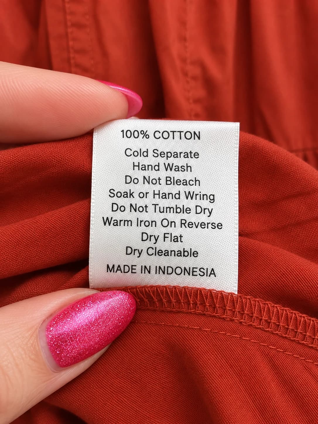 CARTEL & WILLOW Rust Red Cotton Tiered Smock Shirt Dress Size S — photo 5 of 6
