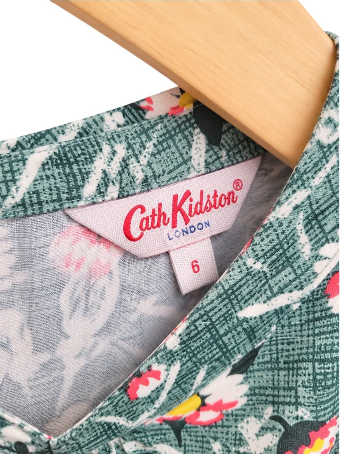 CATH KIDSTON Teal Green Floral Sleeveless Maxi Dress Size 6 — photo 6 of 6