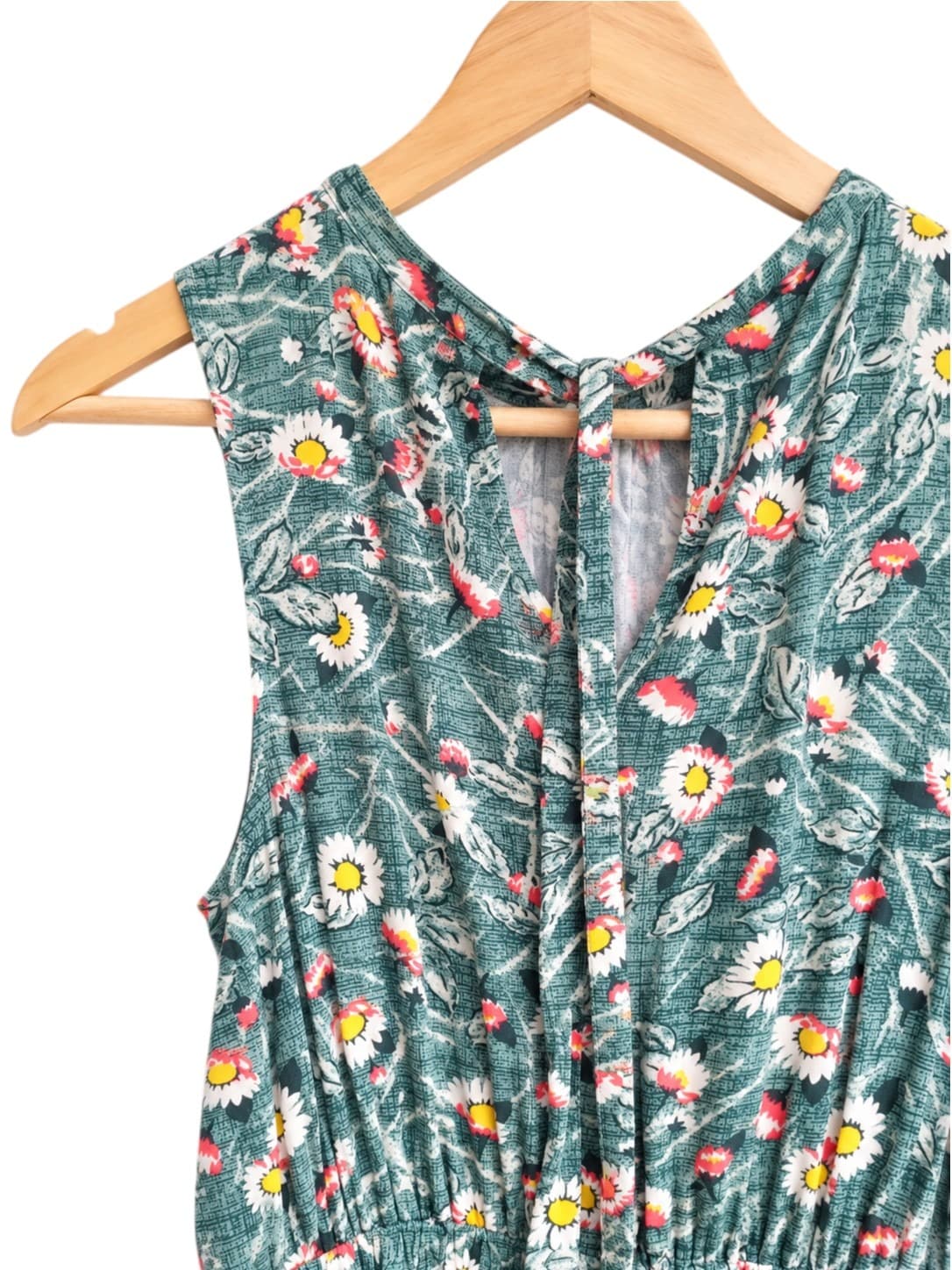 CATH KIDSTON Teal Green Floral Sleeveless Maxi Dress Size 6 — photo 1 of 6