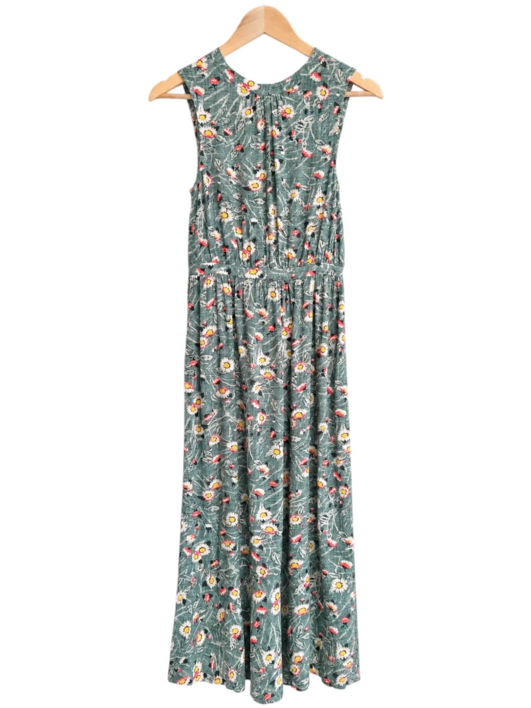 CATH KIDSTON Teal Green Floral Sleeveless Maxi Dress Size 6 — photo 4 of 6