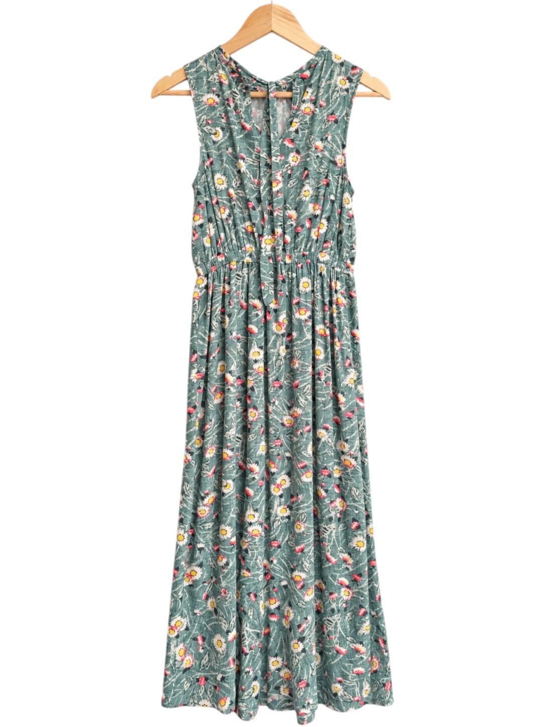 CATH KIDSTON Teal Green Floral Sleeveless Maxi Dress Size 6 — photo 2 of 6