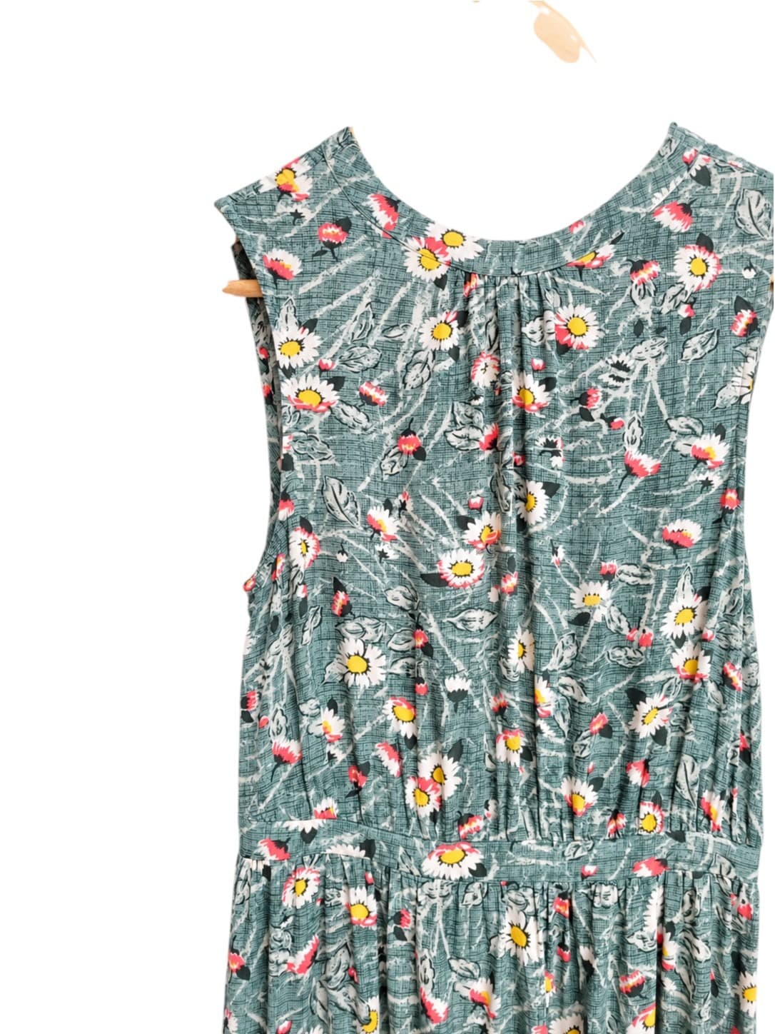 CATH KIDSTON Teal Green Floral Sleeveless Maxi Dress Size 6 — photo 5 of 6