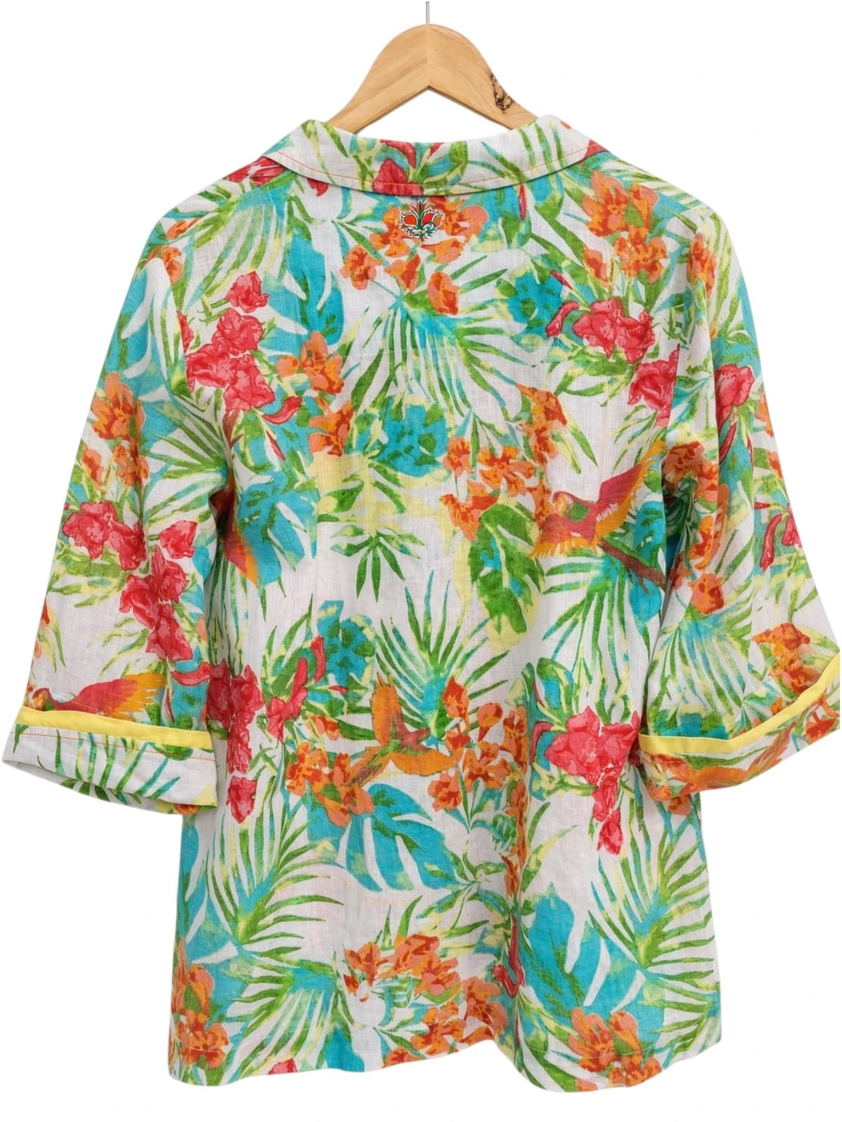 CLASSIC & DIFFERENCE Tropical Parrot Floral Boxy Shirt AU 14 EU 42 — photo 3 of 7