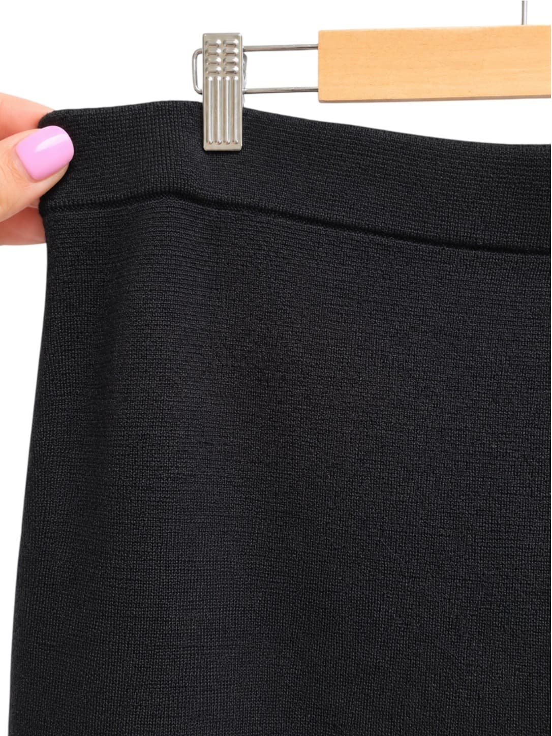 Commonry Womens Knit Midi Skirt Size 20 Black Wool Blend Pencil Slit Hem — photo 1 of 7