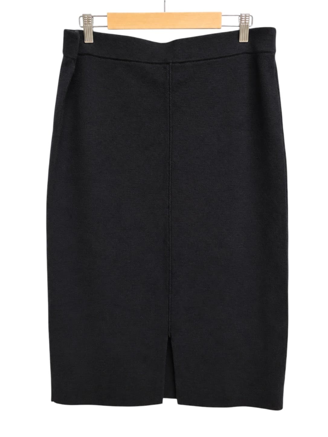 Commonry Womens Knit Midi Skirt Size 20 Black Wool Blend Pencil Slit Hem — photo 4 of 7