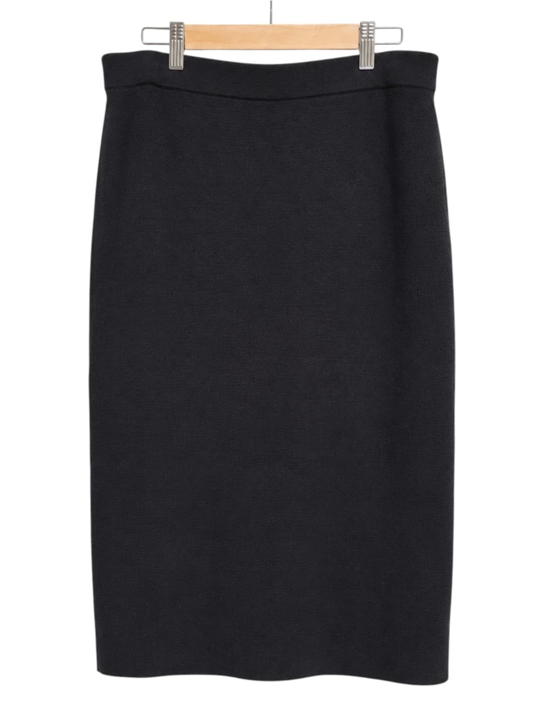 Commonry Womens Knit Midi Skirt Size 20 Black Wool Blend Pencil Slit Hem — photo 2 of 7