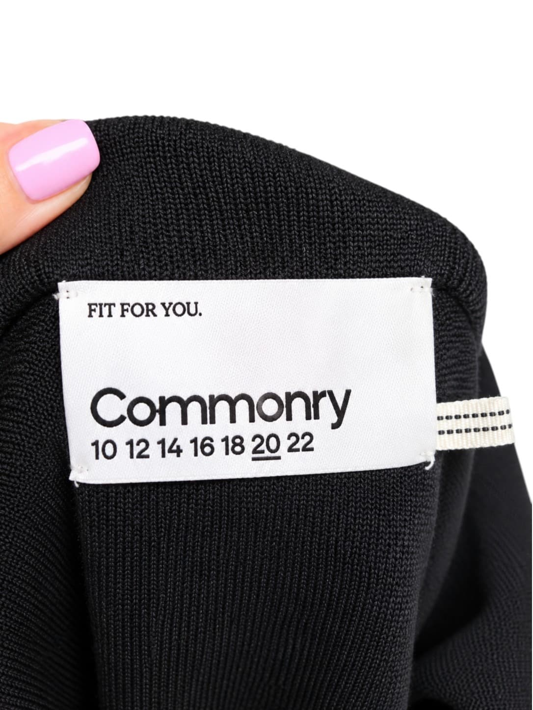 Commonry Womens Knit Midi Skirt Size 20 Black Wool Blend Pencil Slit Hem — photo 5 of 7