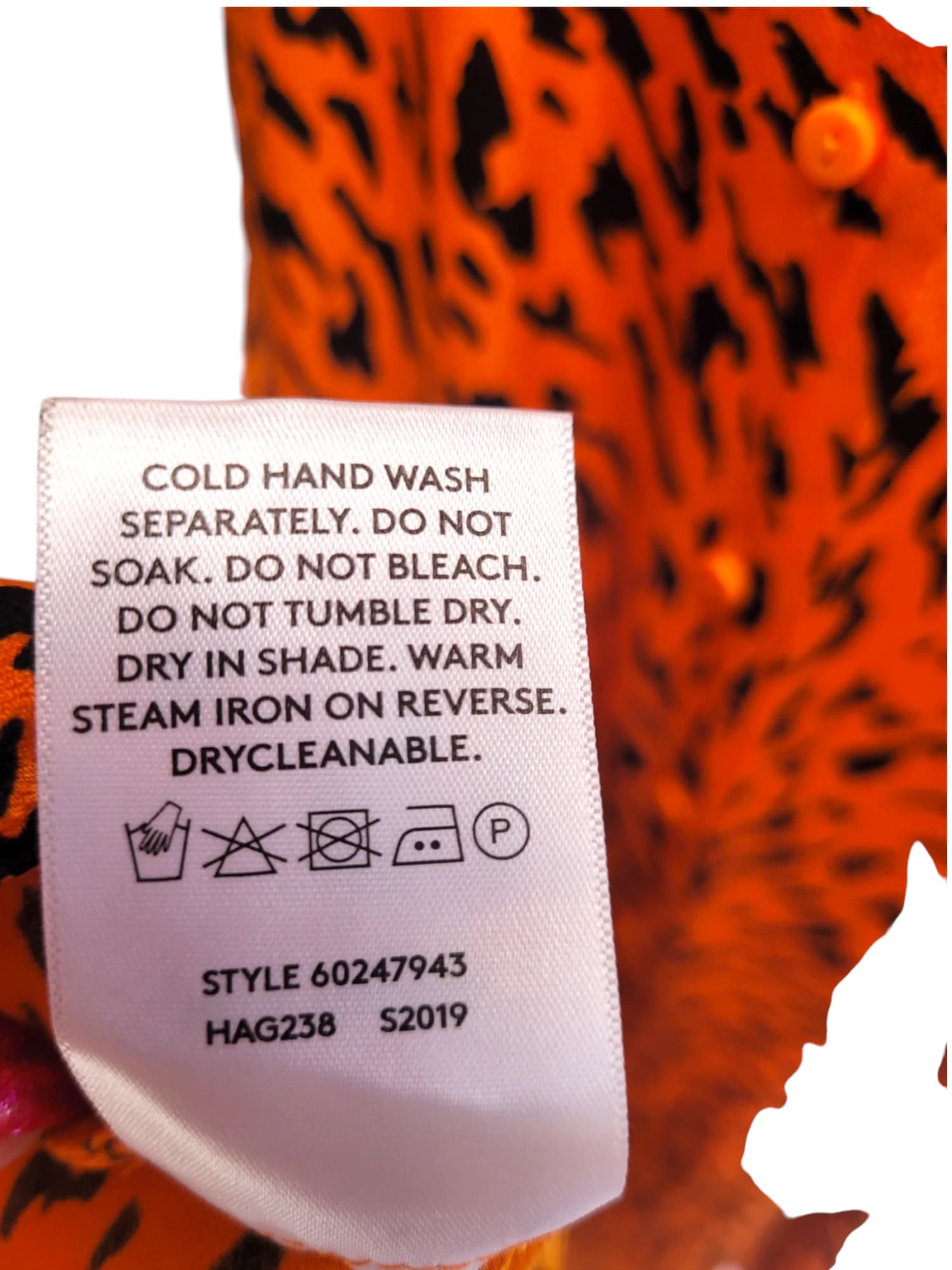 Country Road Orange Black Animal Print Button Front Midi Dress Size 8 — photo 8 of 8