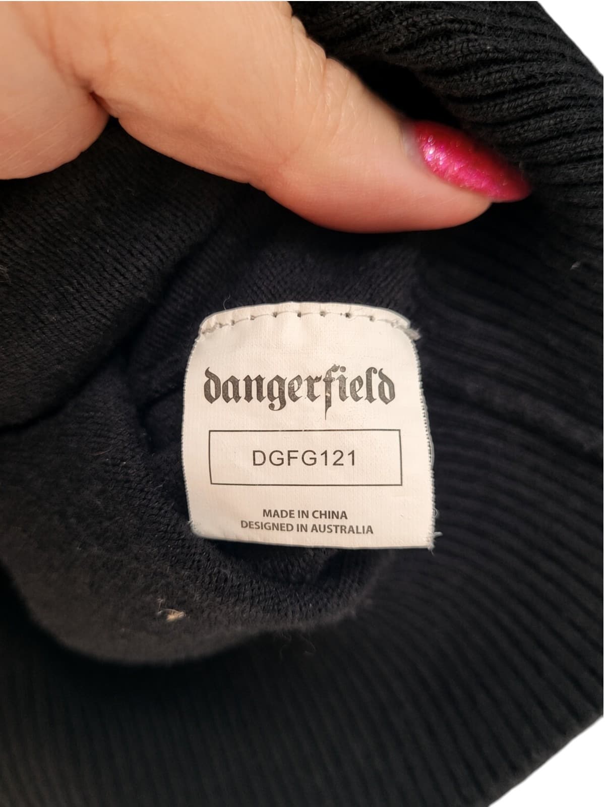 DANGERFIELD Black Apple Embroidered Peter Pan Collar Knit Cardigan Size 12 — photo 5 of 6
