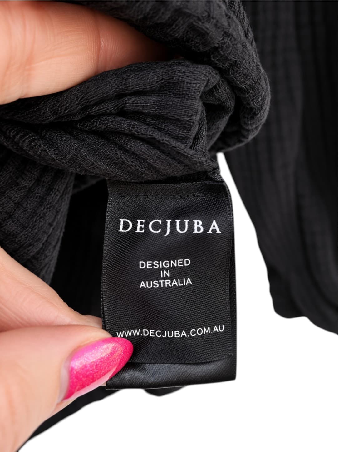 DECJUBA Black Cotton Gauze Button Front Playsuit Drawstring Waist Size S — photo 5 of 6