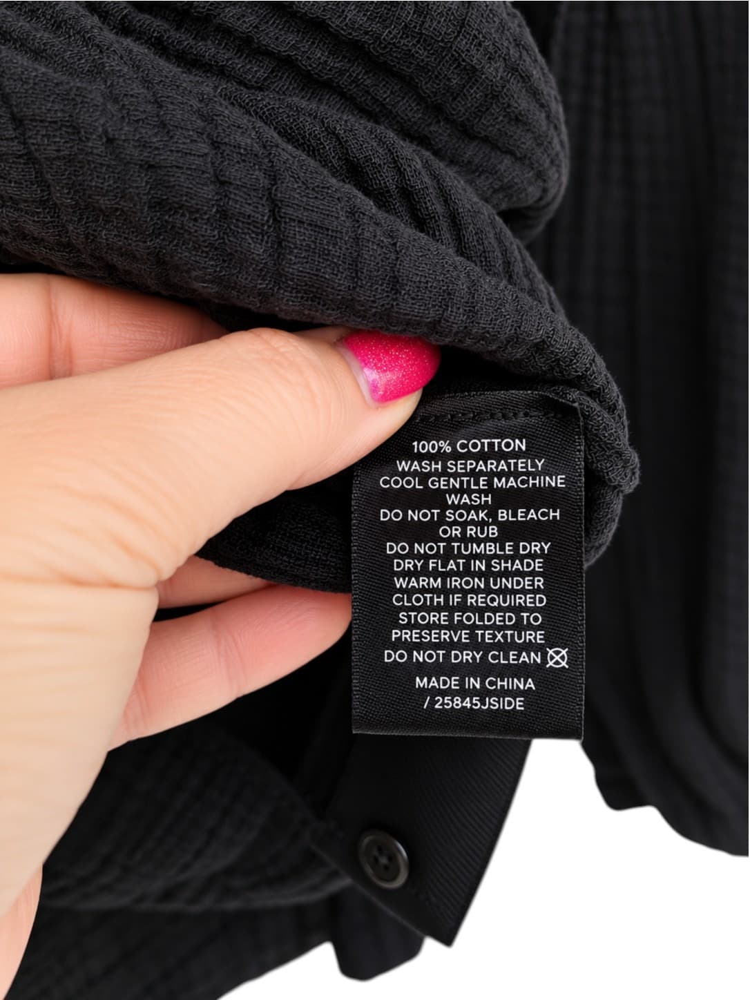 DECJUBA Black Cotton Gauze Button Front Playsuit Drawstring Waist Size S — photo 6 of 6