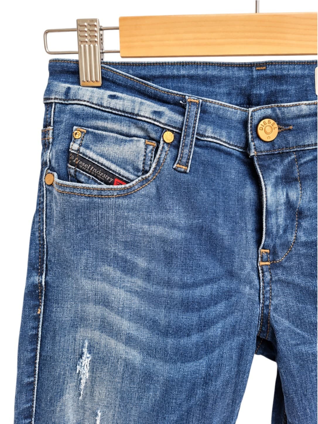 Diesel Skinzee Low Jeans Womens W28 L30 Blue Skinny Distressed Y2K Style — photo 1 of 7