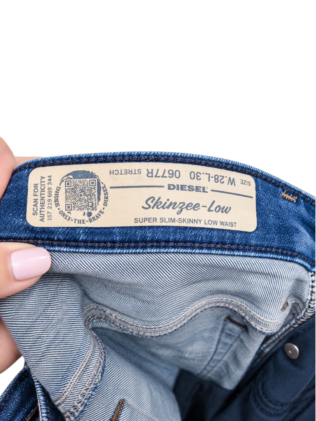 Diesel Skinzee Low Jeans Womens W28 L30 Blue Skinny Distressed Y2K Style — photo 6 of 7