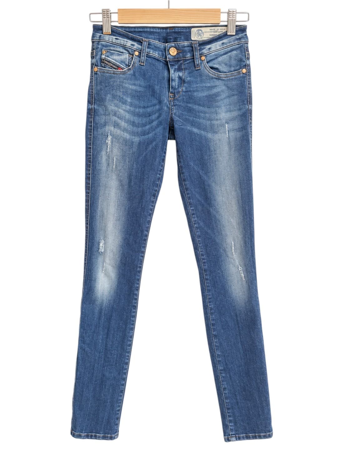 Diesel Skinzee Low Jeans Womens W28 L30 Blue Skinny Distressed Y2K Style — photo 2 of 7