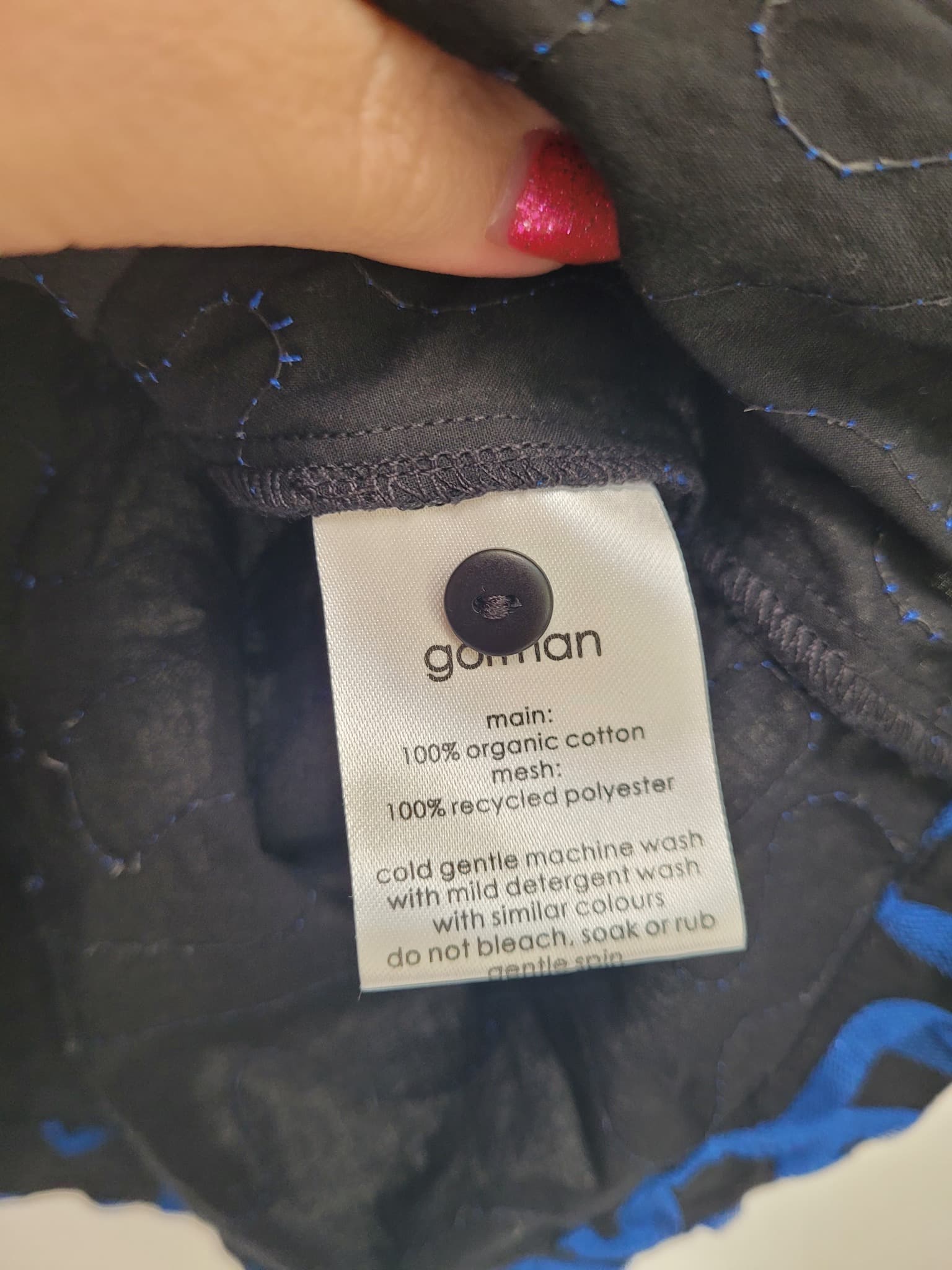 Gorman Black And Blue Textured Swirl Puff Sleeve Blouse 6 — photo 4 of 7