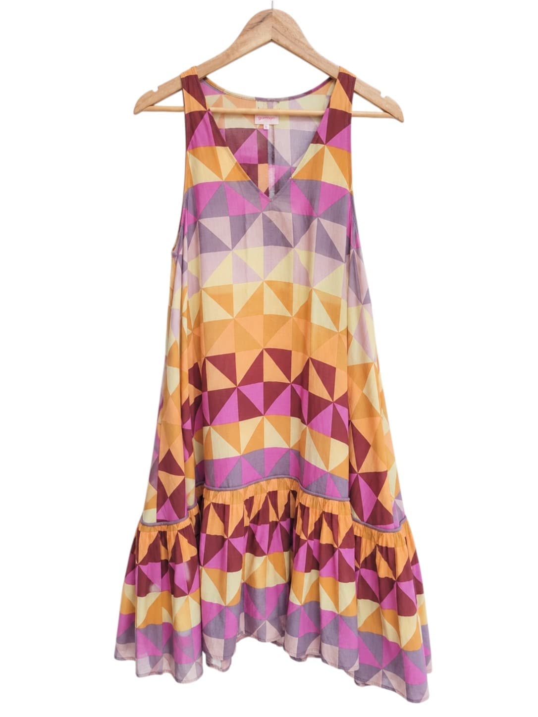 GORMAN Summer 2011 Geometric Print Cotton Tiered Midi Dress Size 8 — photo 1 of 7