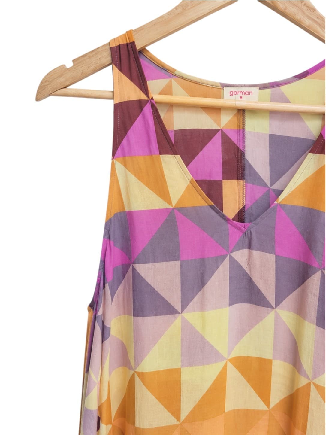 GORMAN Summer 2011 Geometric Print Cotton Tiered Midi Dress Size 8 — photo 2 of 7