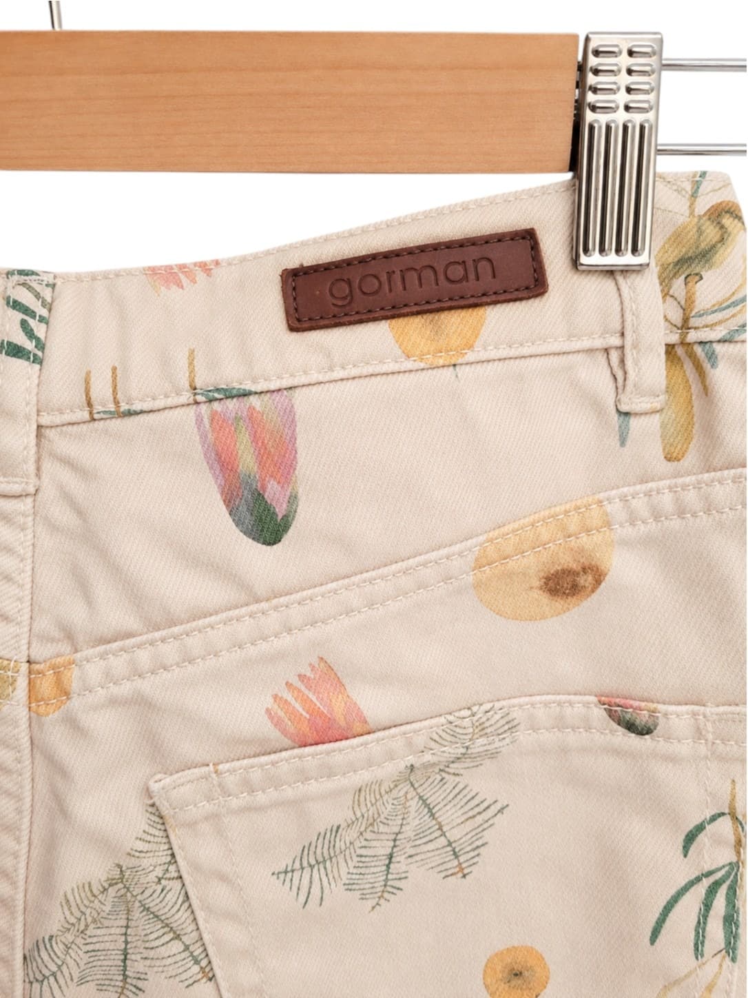 Gorman x Dana Kinter Native Floral Print Denim Pants Cream Women's 6 — photo 4 of 6