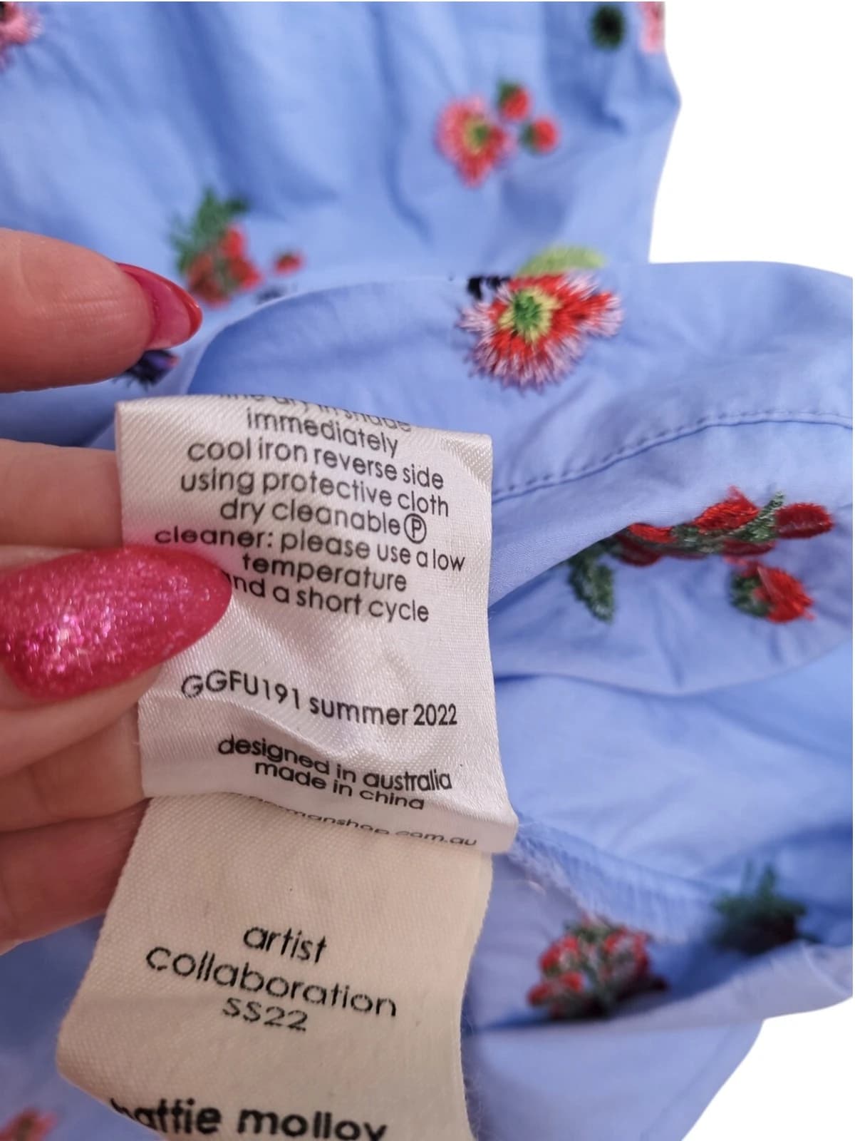Gorman x Hattie Molloy Fruit Salad Embroidered Smock Top Size 10 — photo 9 of 9