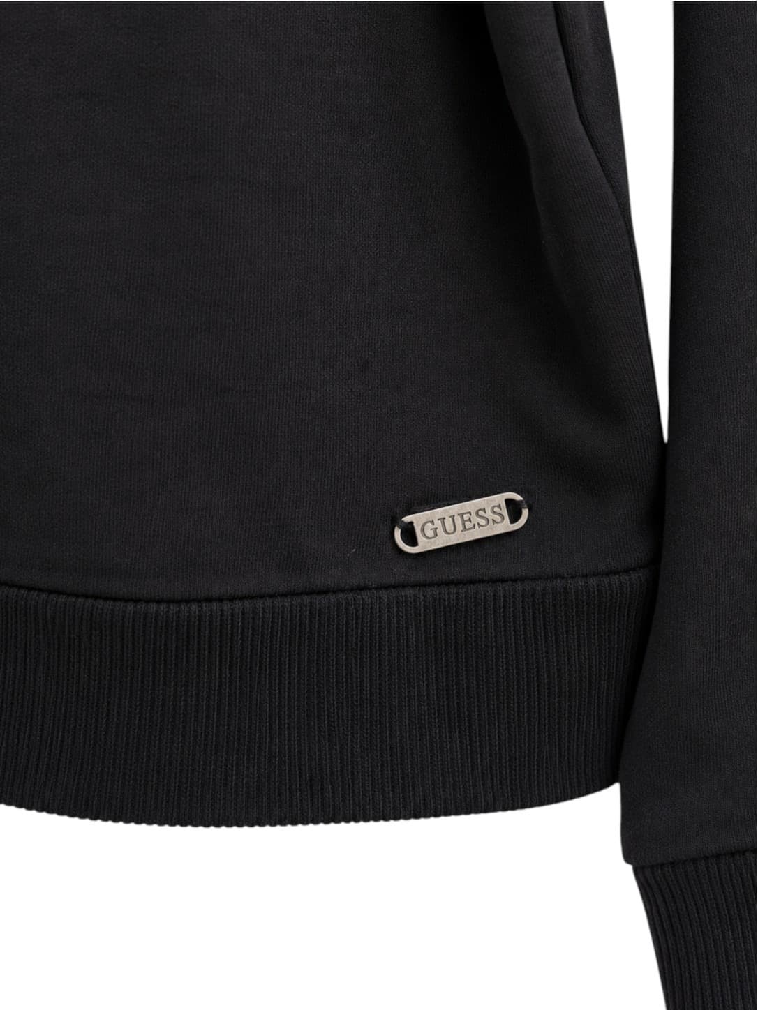 GUESS Black Sequin Sleeve Crew Neck Sweatshirt Jumper Size L — photo 5 of 7