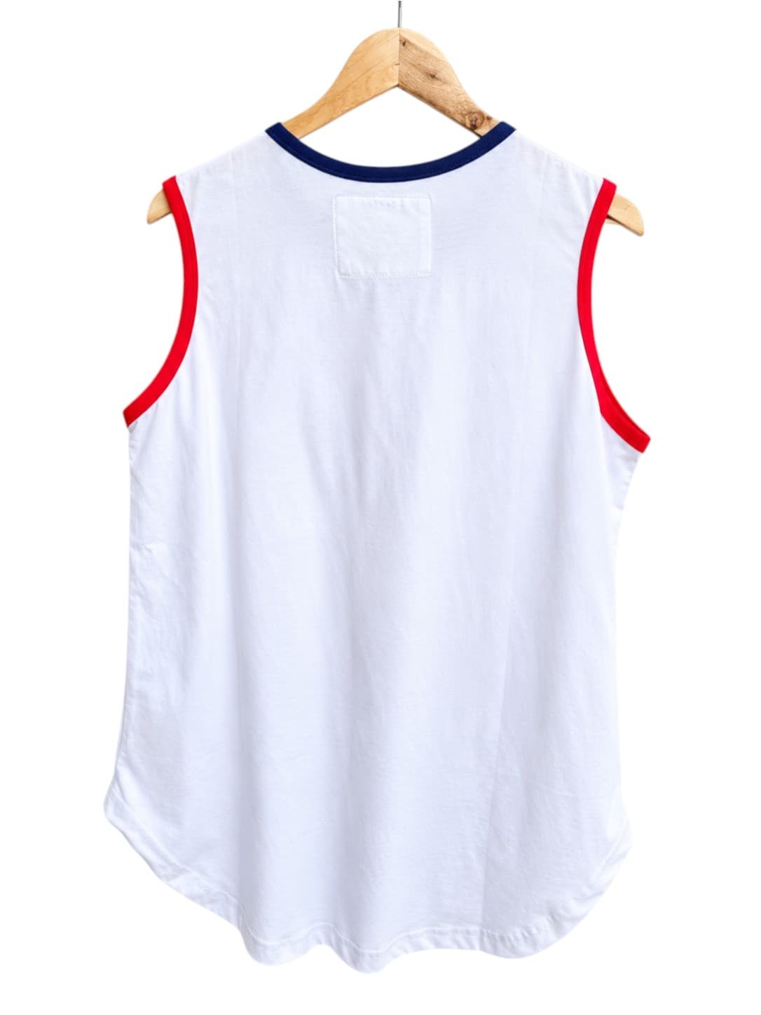 HAMMILL & CO Fun Fun Fun Graphic Tank Top White Red Navy Size M — photo 3 of 5