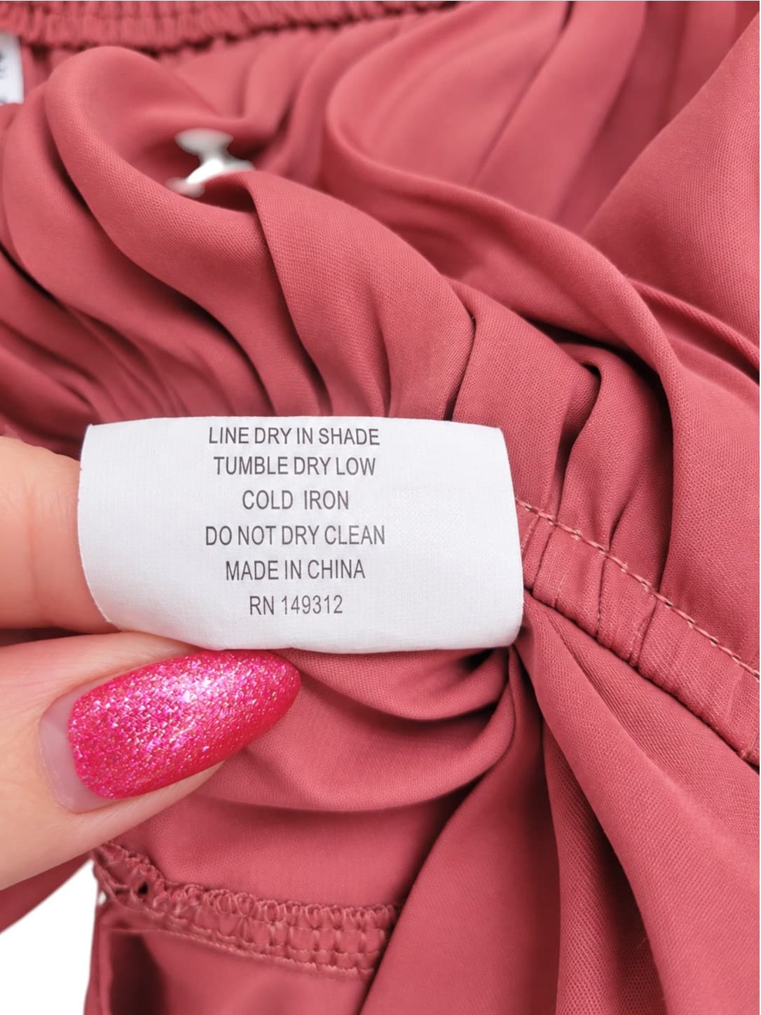 INDIKAH Dusty Rose Pink Puff Sleeve Tie Back Crop Top Size 12 — photo 7 of 8