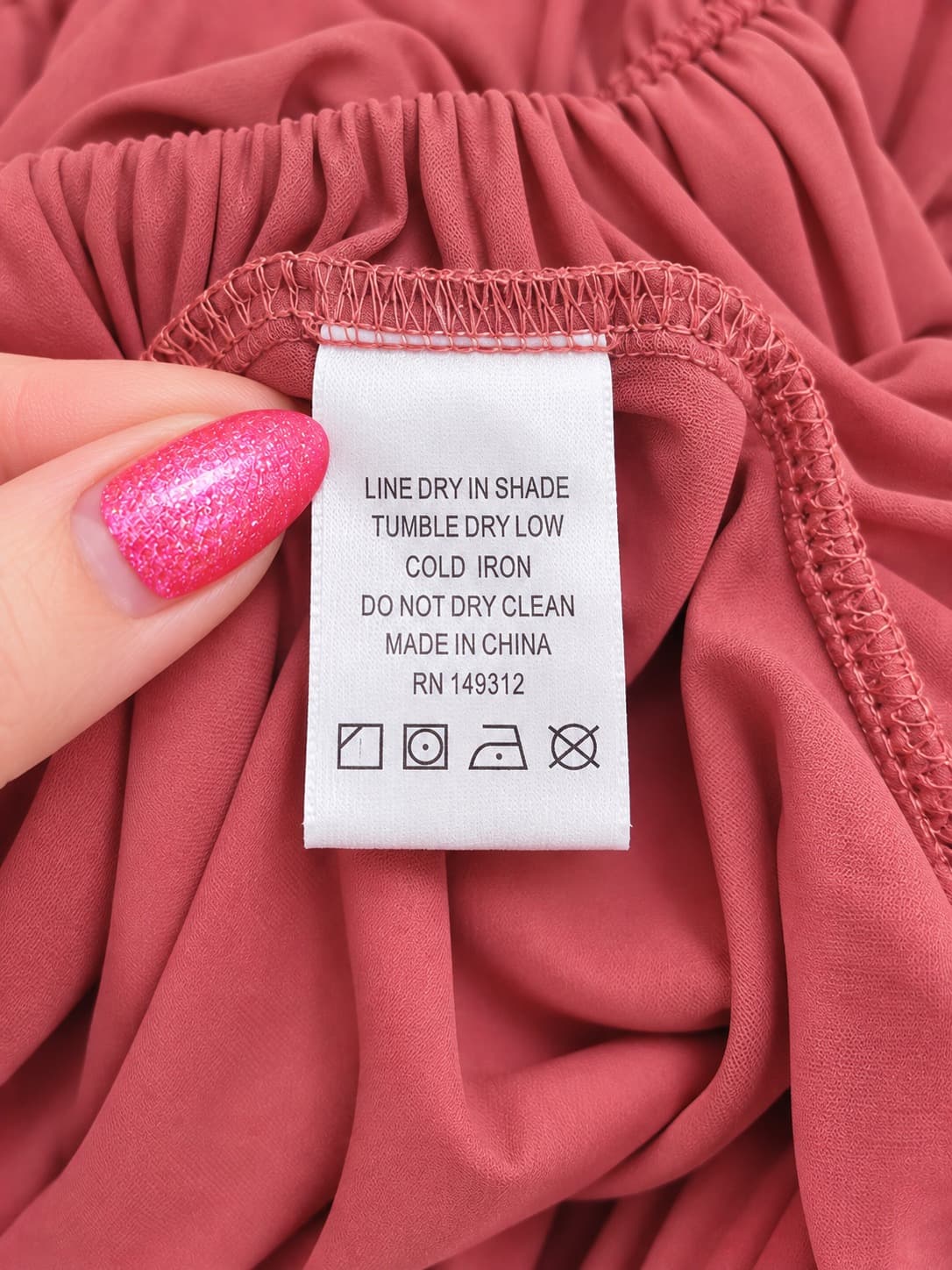 INDIKAH Dusty Rose Pink Puff Sleeve Tie Back Crop Top Size 12 — photo 8 of 8