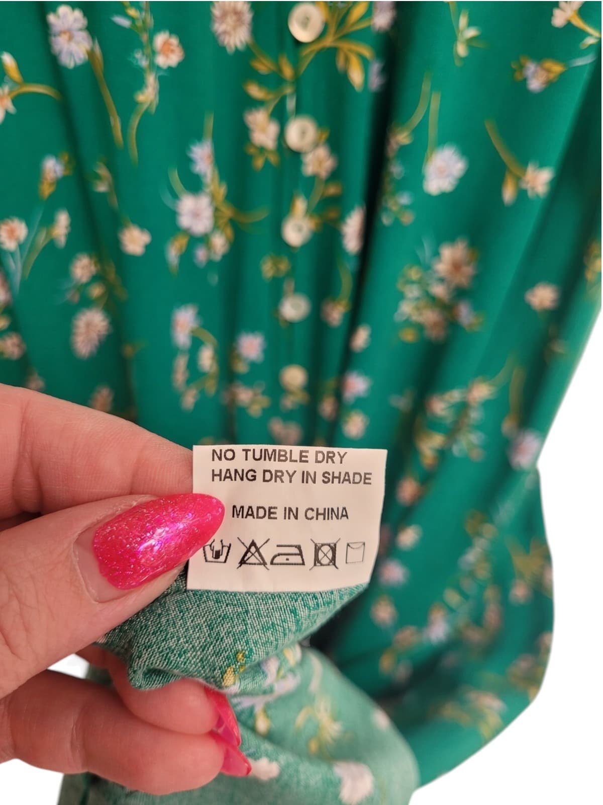 IRIS MAXI Green Floral Button Front Flutter Sleeve Maxi Dress Size 8 — photo 7 of 8