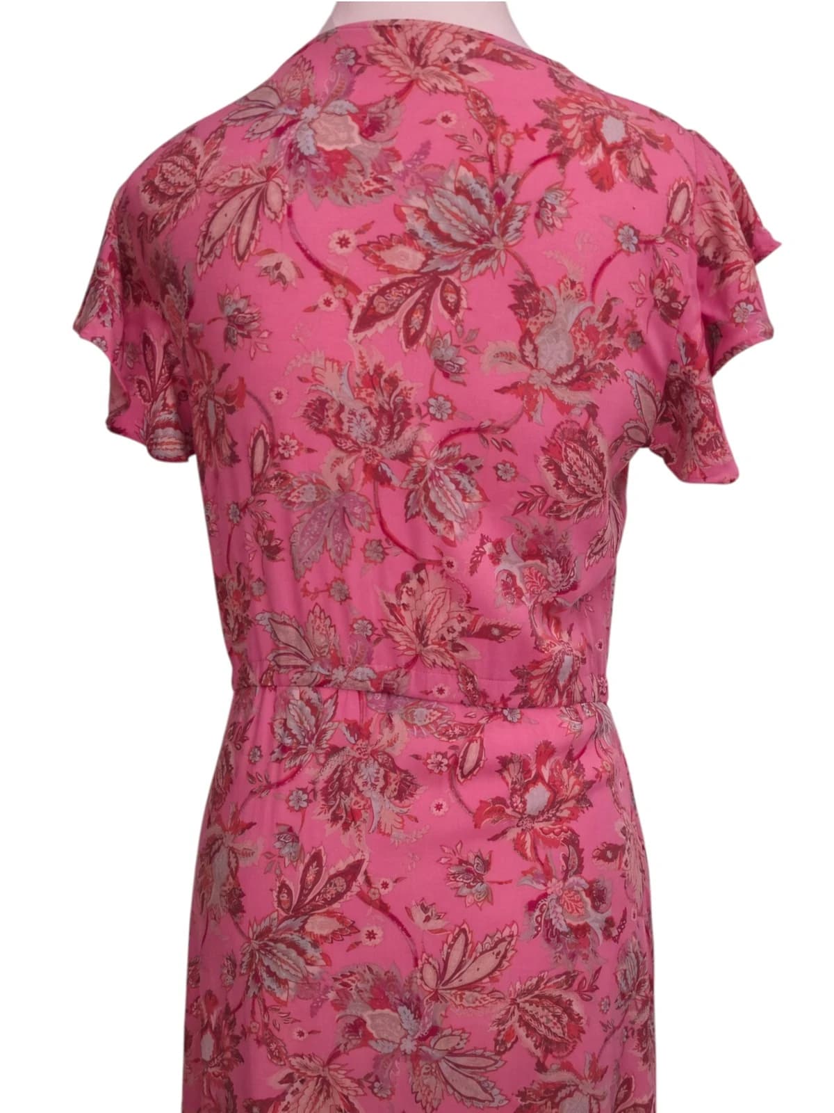IRIS MAXI Magnolia Playdress Coral Pink Floral Button Front Dress Size 8 — photo 5 of 8