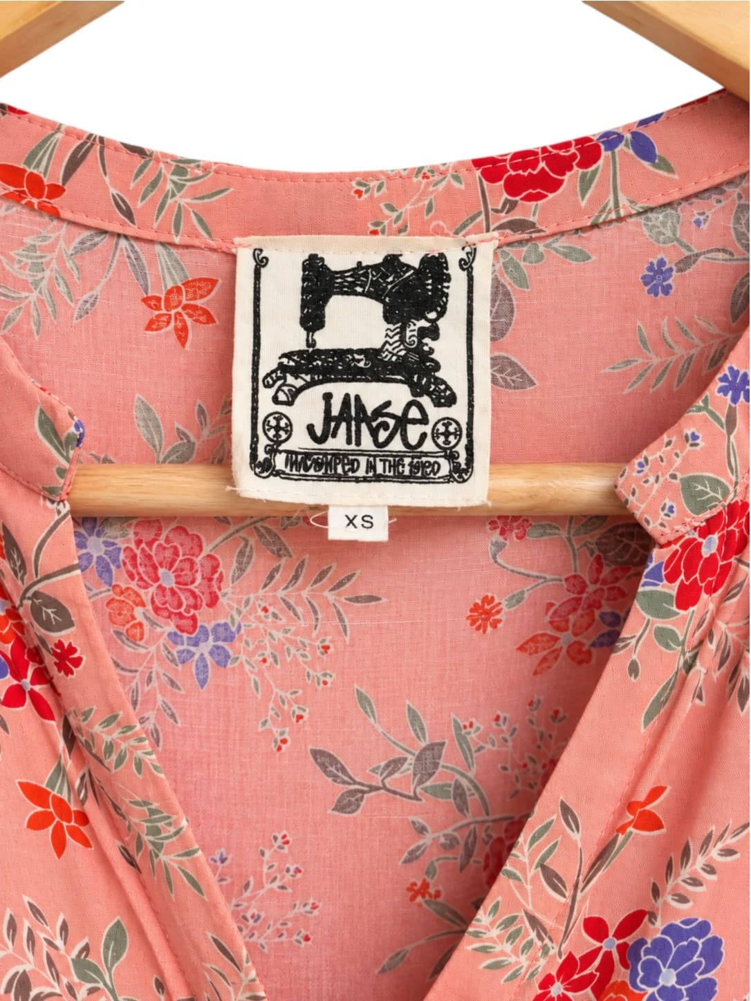 JAASE Pink Floral Flutter Sleeve Tiered Mini Dress Size XS — photo 6 of 8