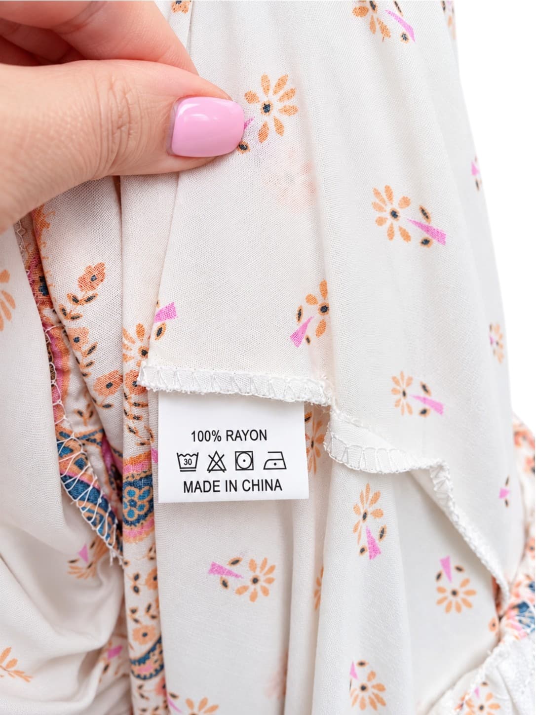Jaase Womens Maxi Dress Size S White Multi Paisley Boho Tiered Rayon BNWT — photo 9 of 9