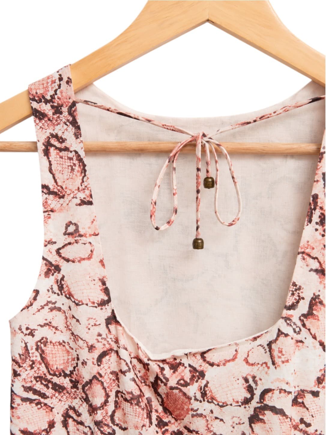 Kivari Simone Midi Dress Womens Size 6 Blush Pink Snake Print Linen BNWT — photo 4 of 9