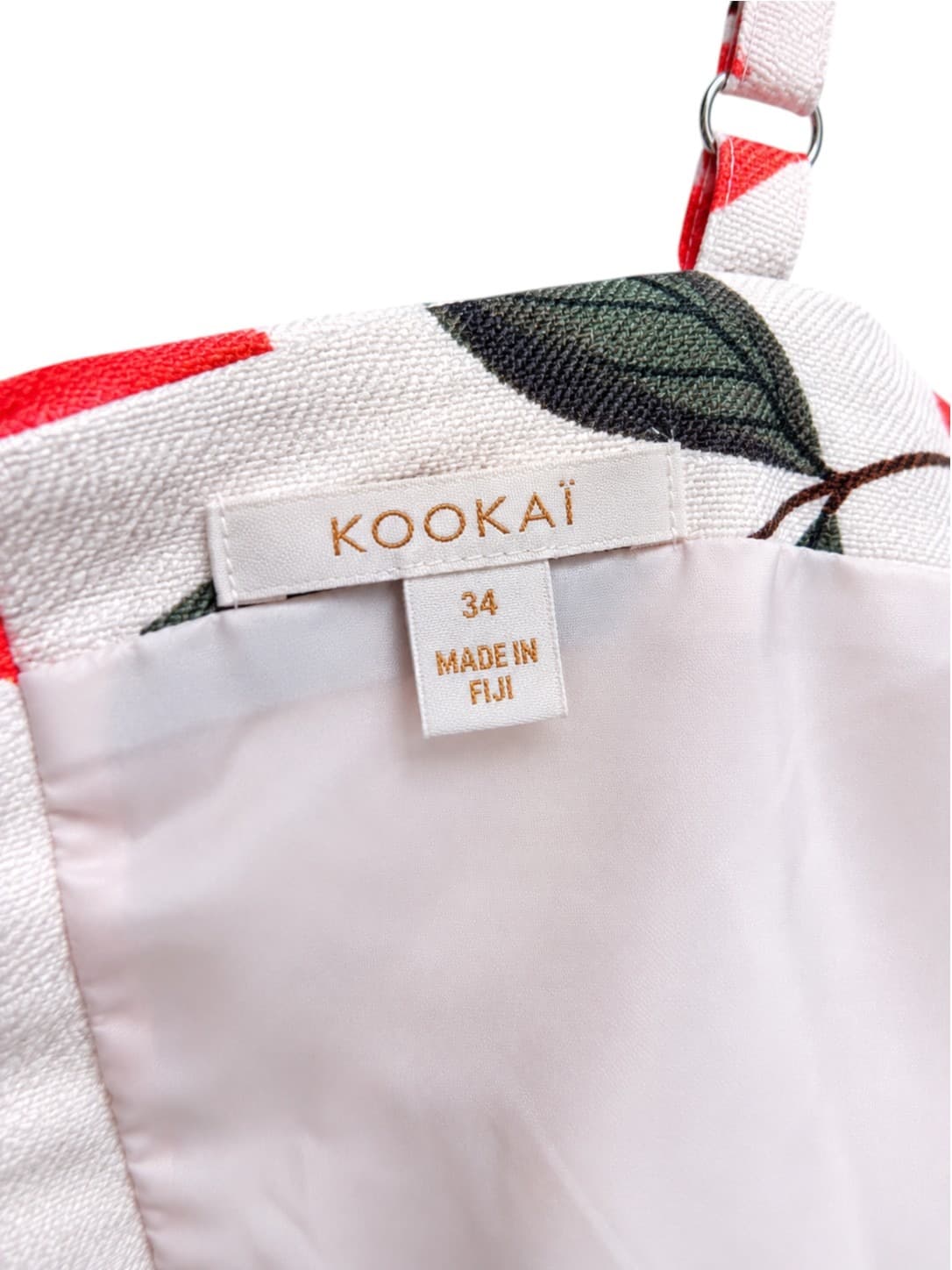 KOOKAI Womens Peplum Top Size 34 White Red Rose Floral Sweetheart Corset Style — photo 5 of 6