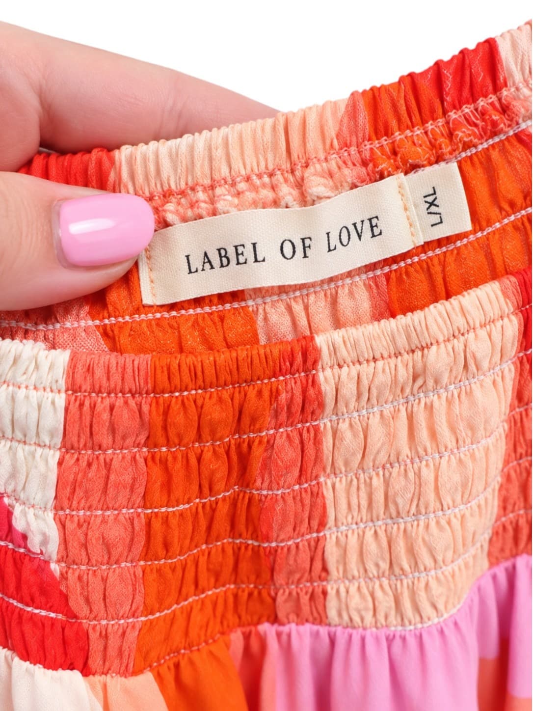 Label of Love Multicolour Off Shoulder Ruffle Blouse Women's L/XL Rayon — photo 4 of 5