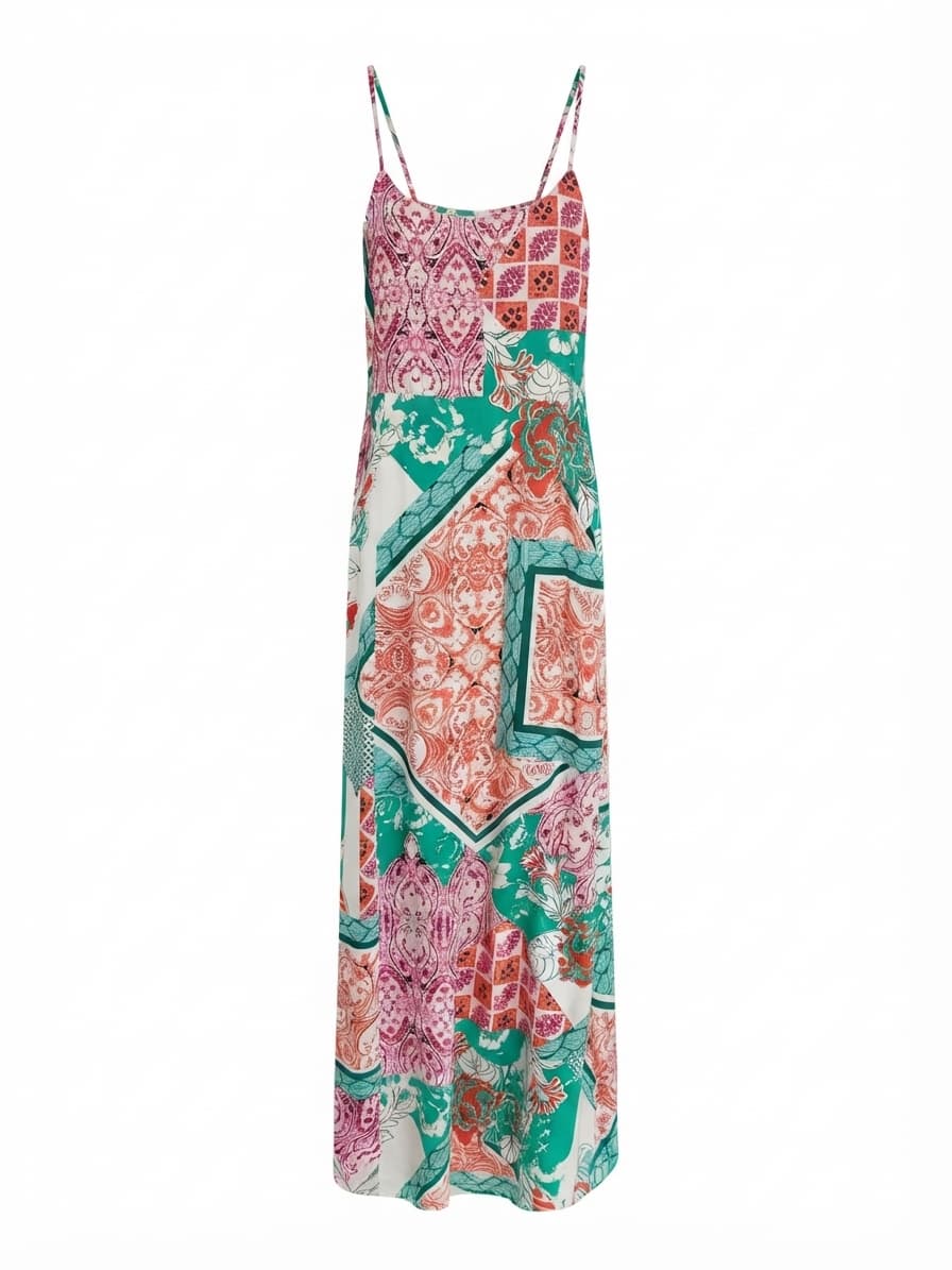 Label Of Love Patchwork Print Spaghetti Strap Maxi Dress — photo 1 of 8