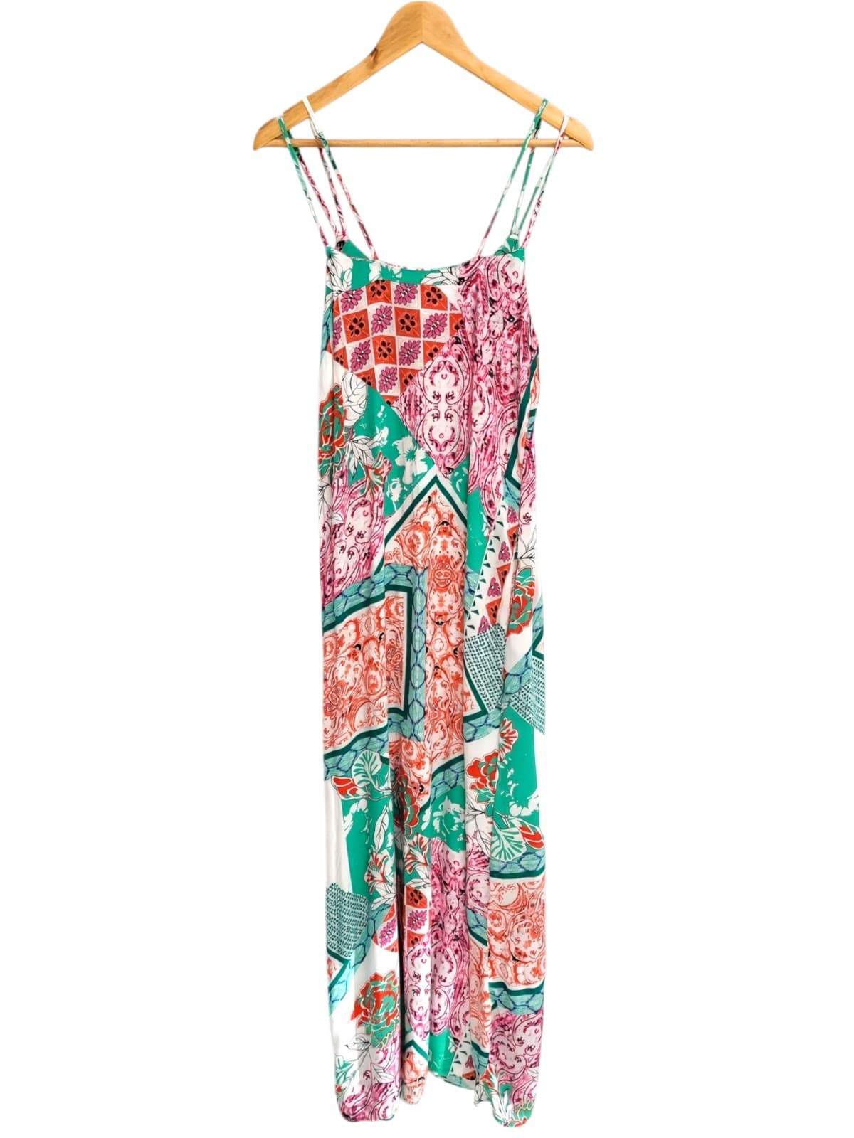 Label Of Love Patchwork Print Spaghetti Strap Maxi Dress — photo 6 of 8
