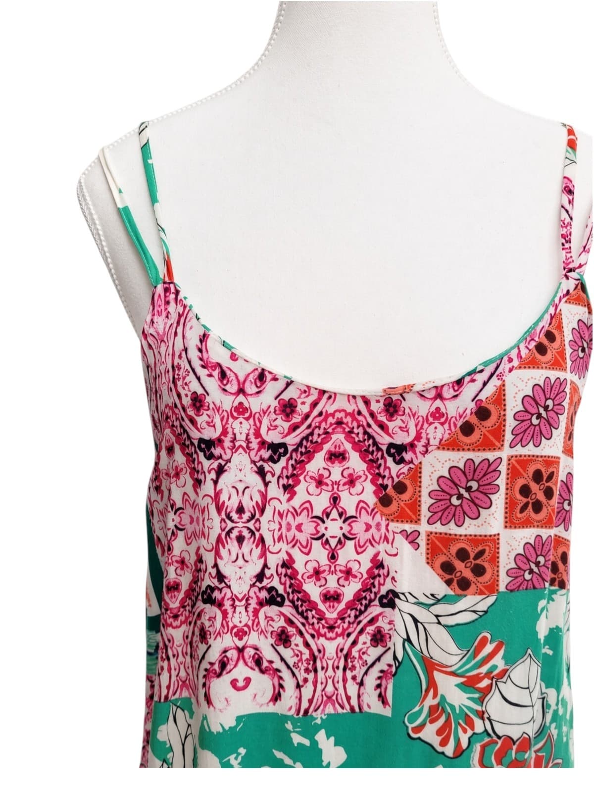 Label Of Love Patchwork Print Spaghetti Strap Maxi Dress — photo 2 of 8